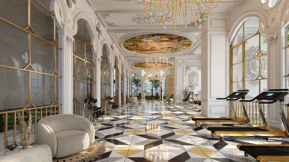 Artist’s impression of the ornate fitness space