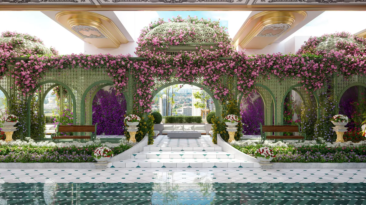 Artist’s impression of the landscaped garden walkway